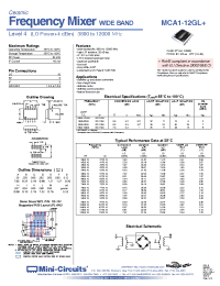 Datasheet MCA1-12GL+ manufacturer Mini-Circuits